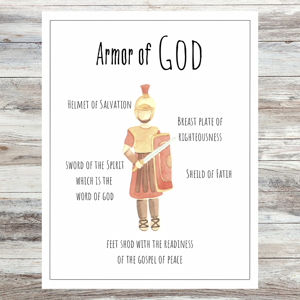 Thumbnail: armor of God free printable 