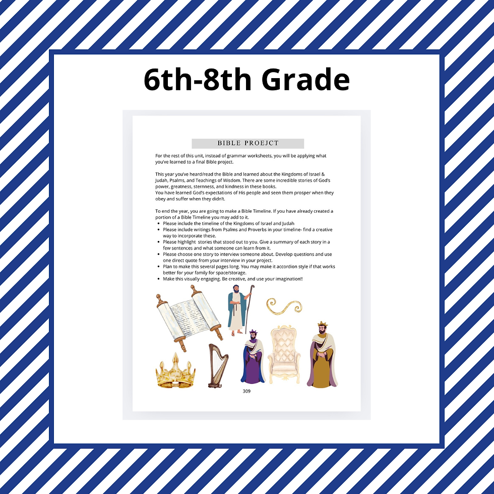 Thumbnail: 6th-8th grade free bible-base christian homeschool curriculum sample pages