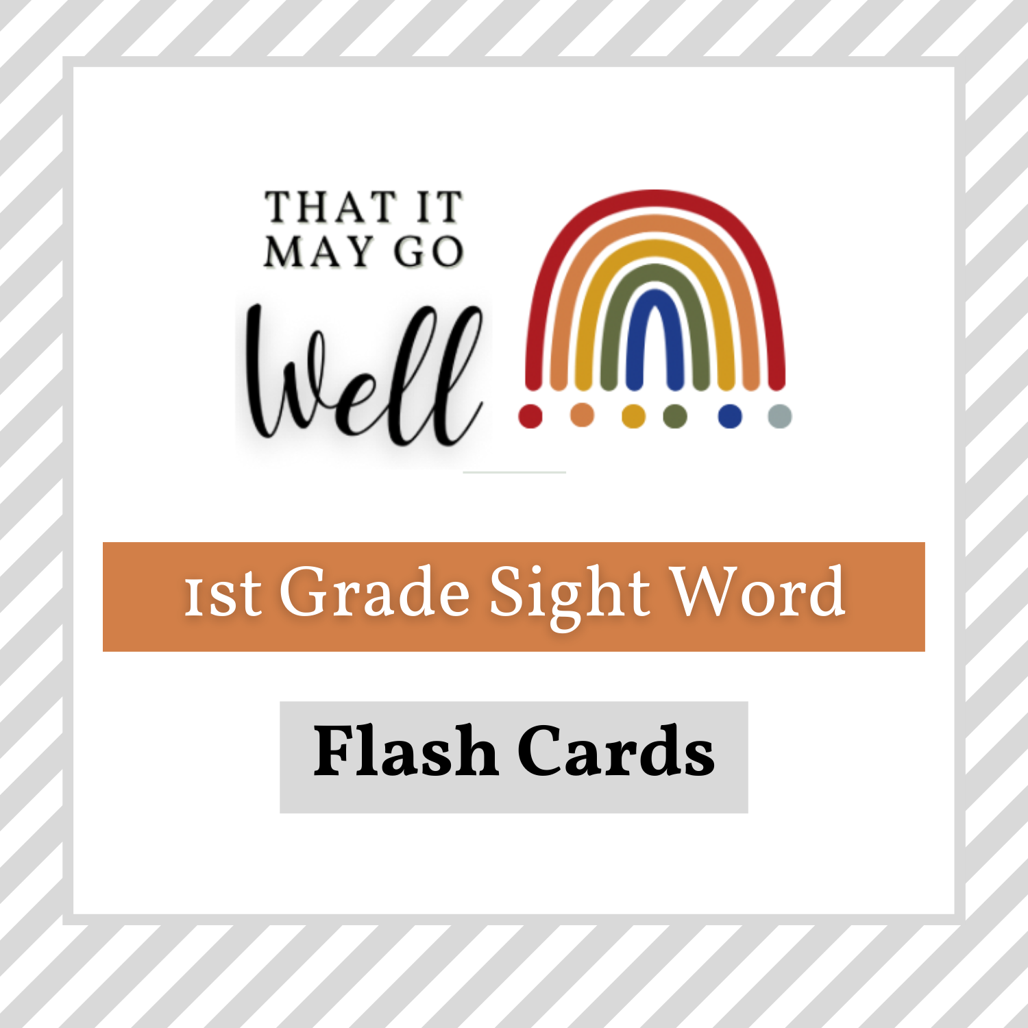 Rainbow 1st Grade Sight Word Flash Cards