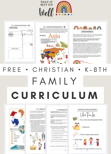 Pinterest pin about that it may go well christian homeshool curriculum from lamp and light living.