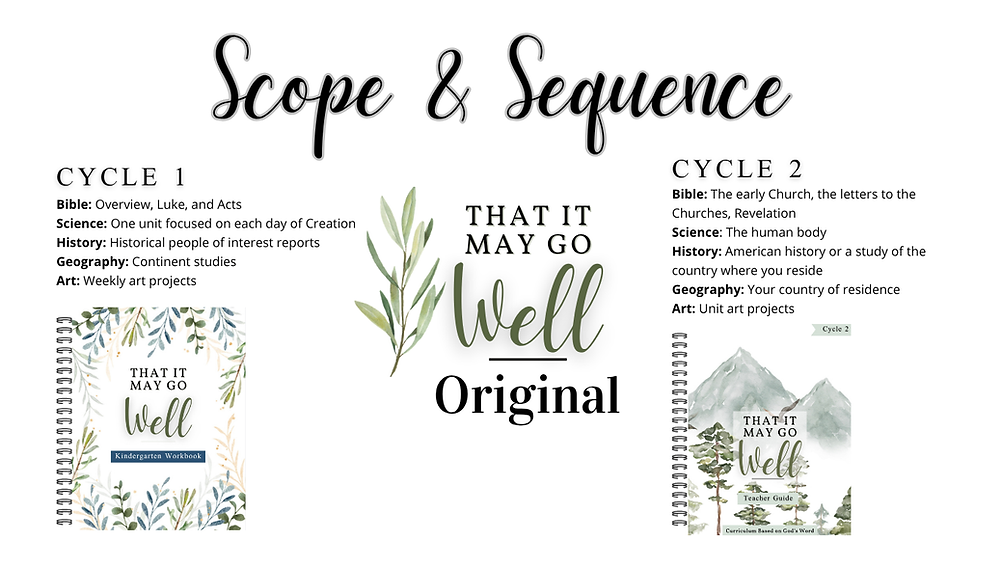 that it may go well origingal curriculum scope and sequence