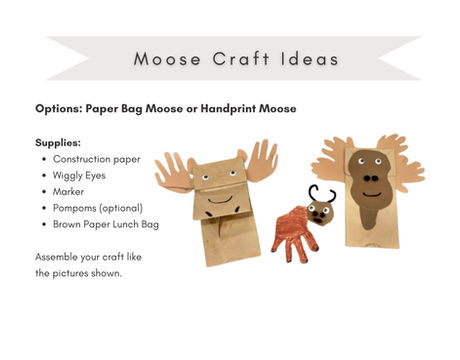 a moose unit study craft for homeschooling