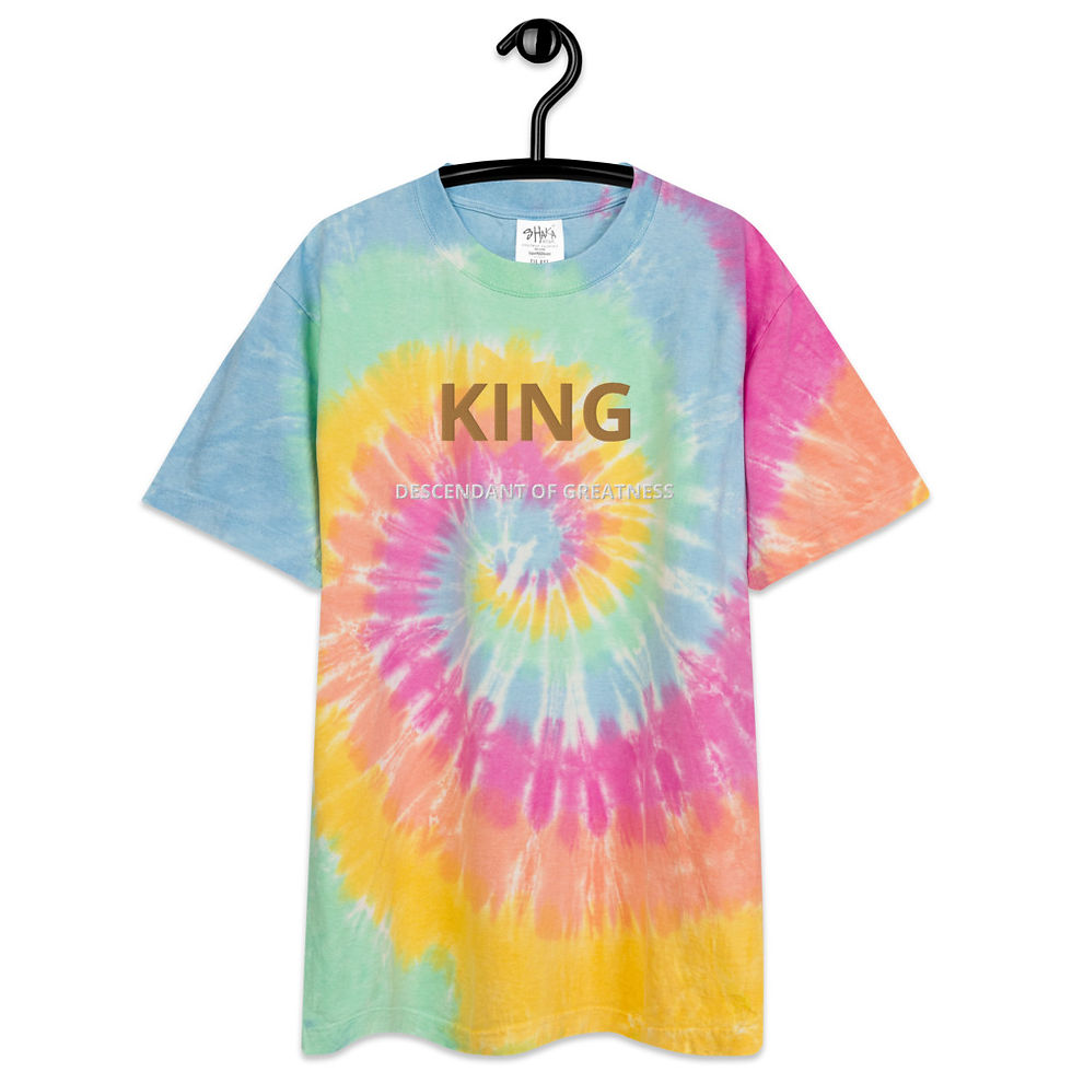 Thumbnail: KING- (Embroidered) Oversized tie-dye t-shirt