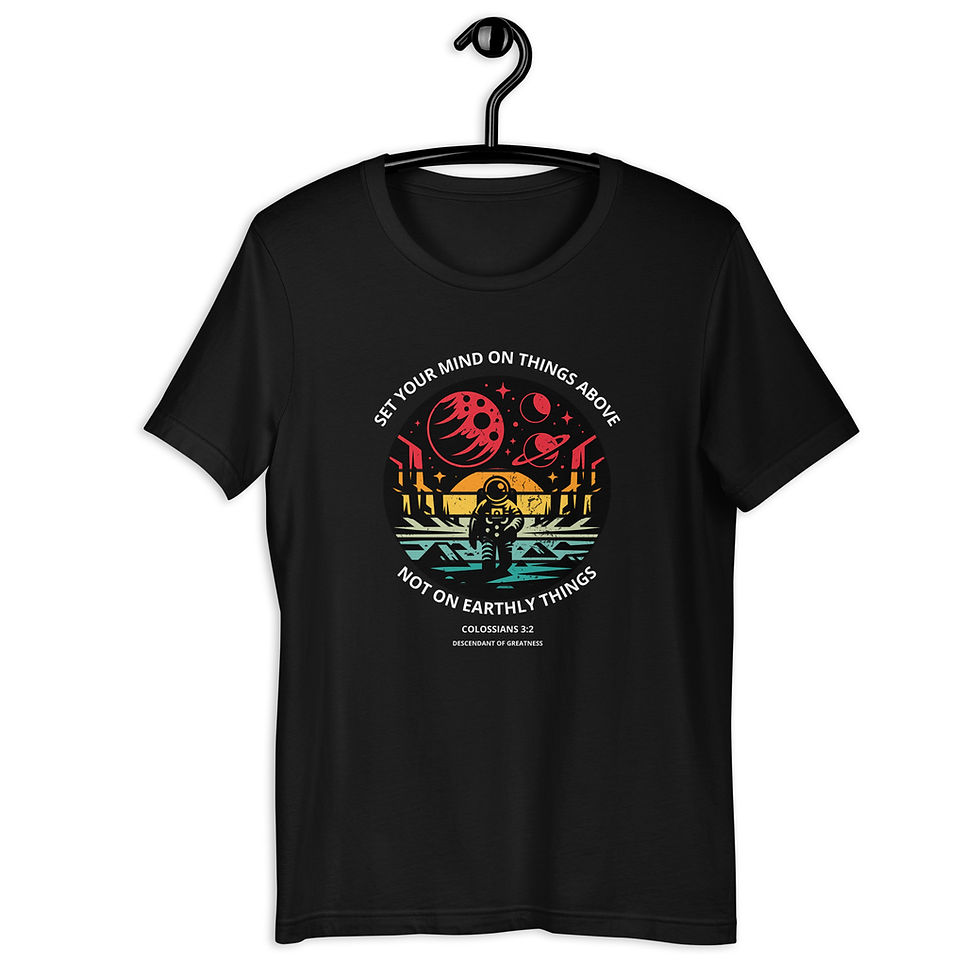 Thumbnail: Set your mind on things above- Unisex t-shirt