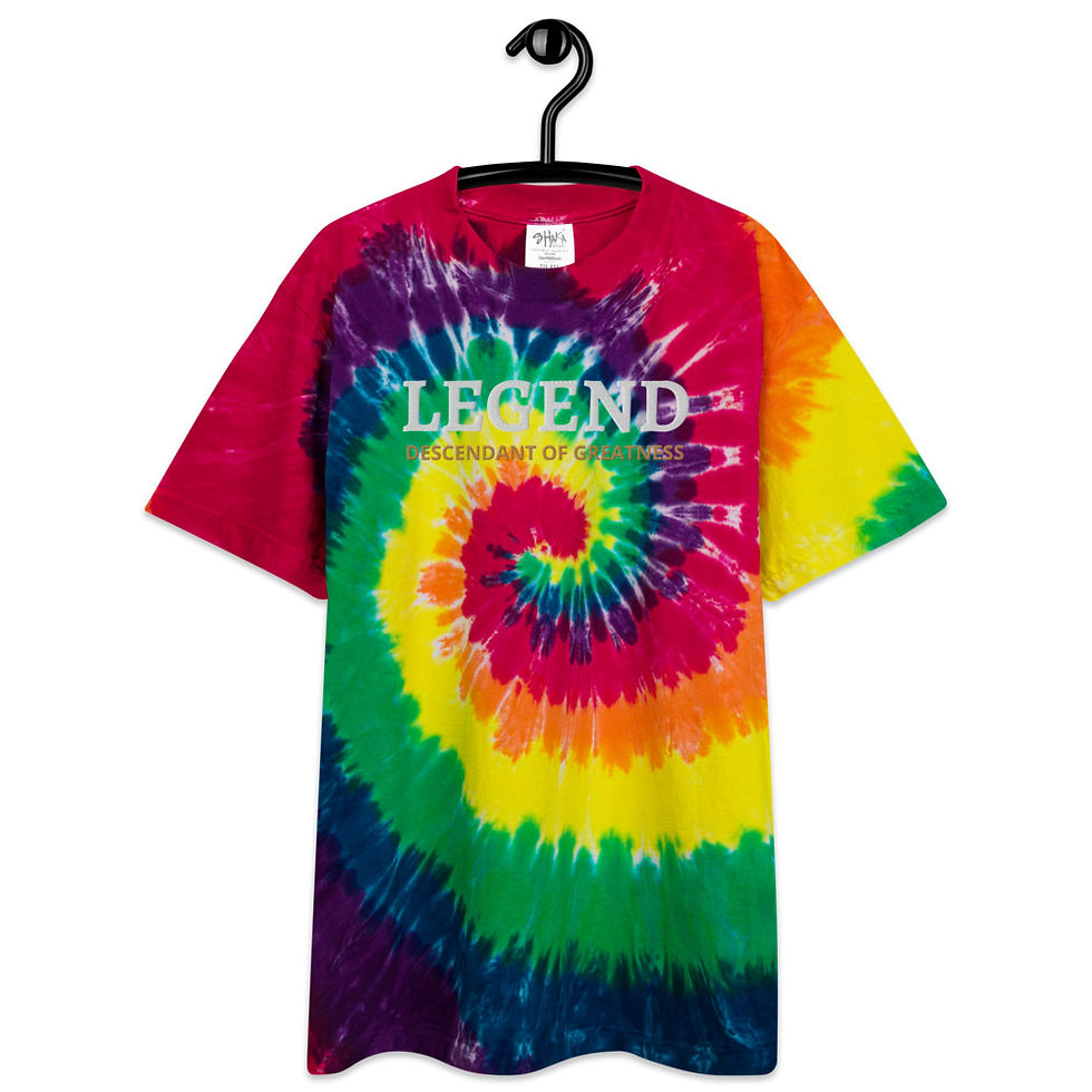 Thumbnail: LEGEND-Embroidered Oversized tie-dye t-shirt