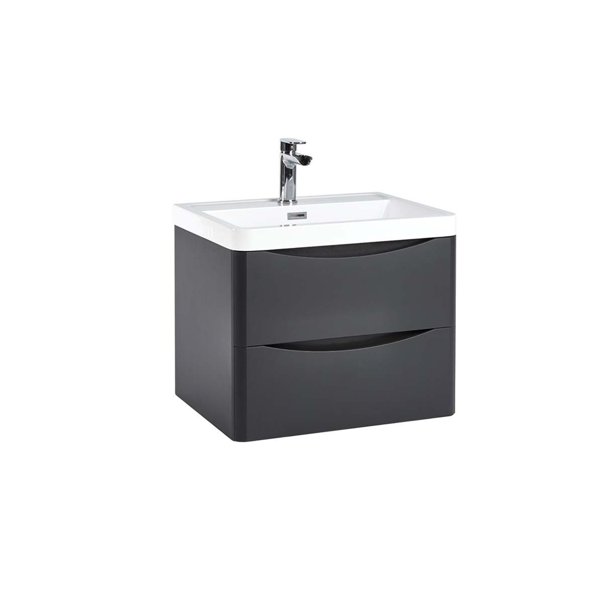 Venus - Wall Hung 600mm Matt Grey Vanity Unit