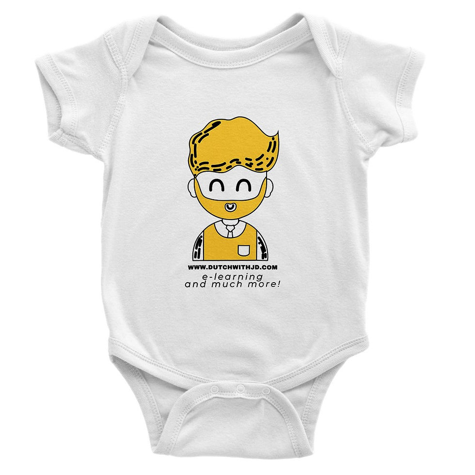 Thumbnail: Klassieke baby romper met korte mouwen E-learn logo