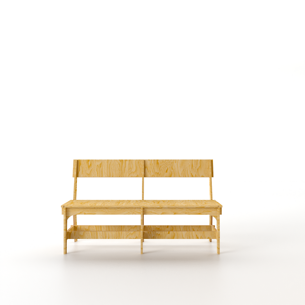 Miniatura: Banca con Respaldo "Lazo" – Colección CONVERGE | ENKAST INNOVA
