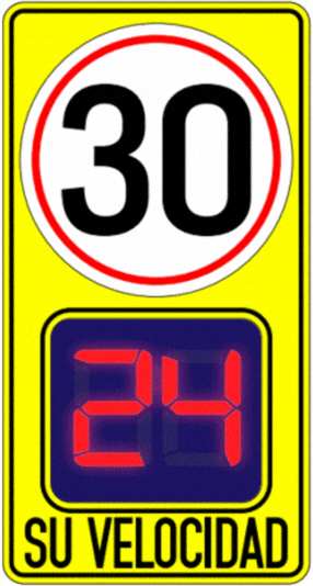 seguridad vial, radar de velocidad, sistema de control de velocidad, reductor de velocidad, cartel indicador de velocidad 