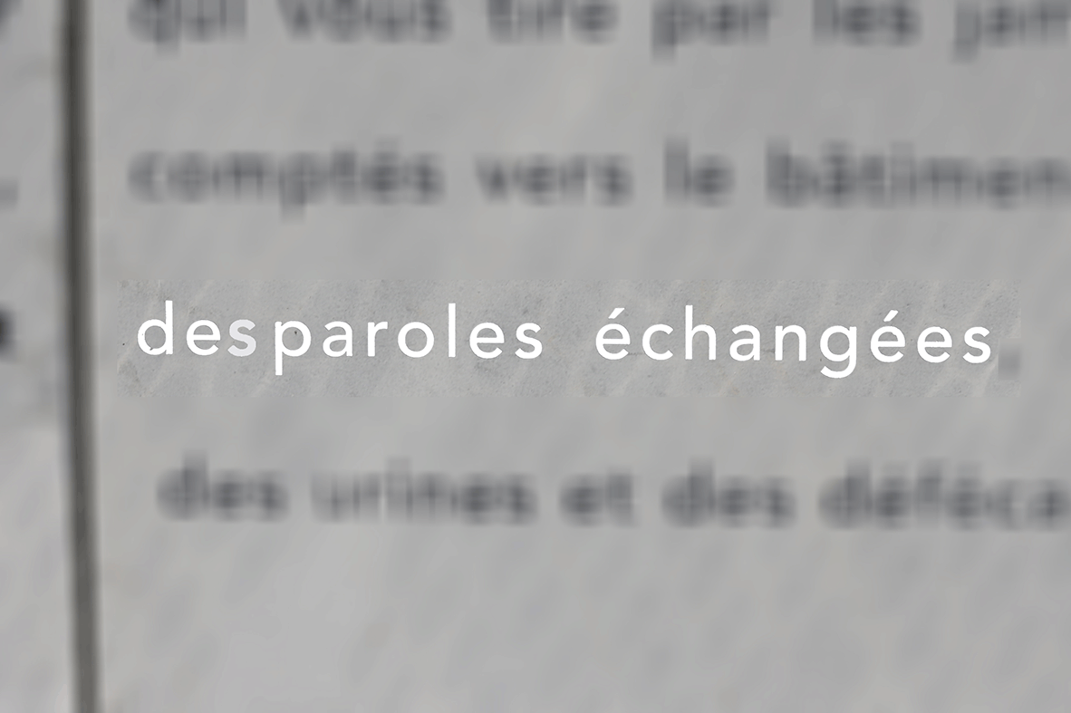 Des paroles échangées