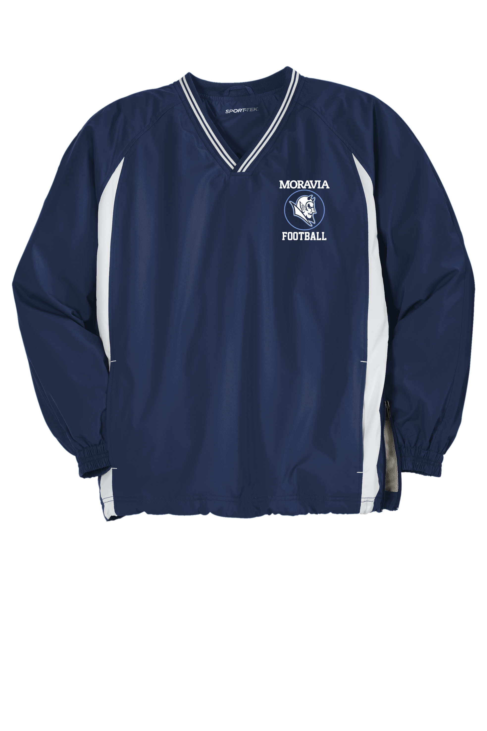 MCS Football Sport-Tek® Tipped V-Neck Raglan Wind Shirt