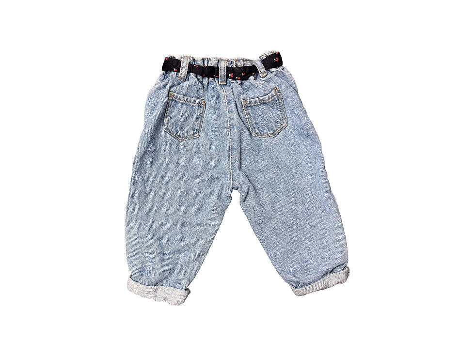 Miniature : Jean paperbag + ceinture Kiabi 12 mois