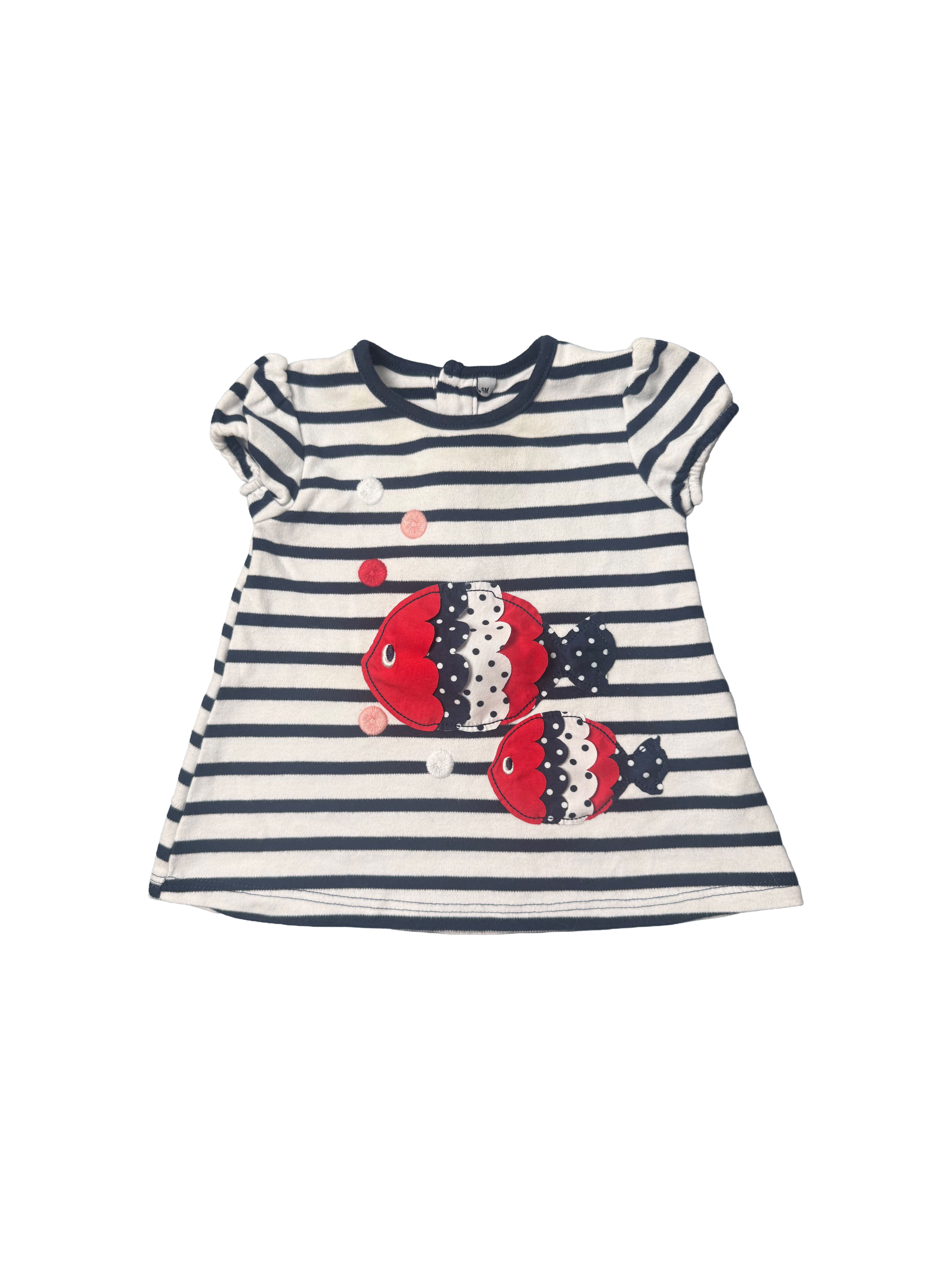 T shirt manches courtes poissons 6 mois