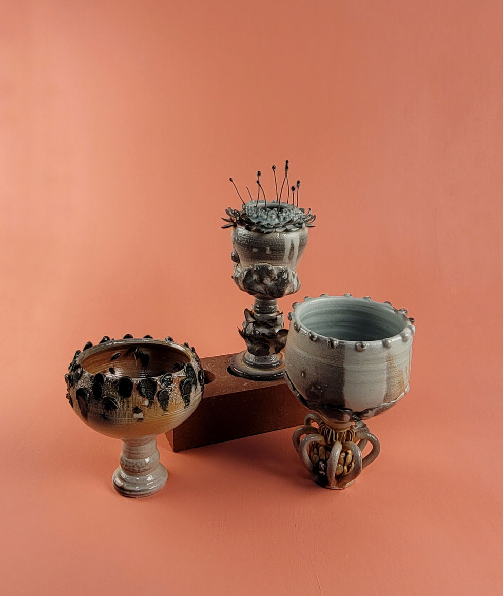 L-->R
Little Tongues Goblet
Tendril Goblet
Two-Lip Goblet