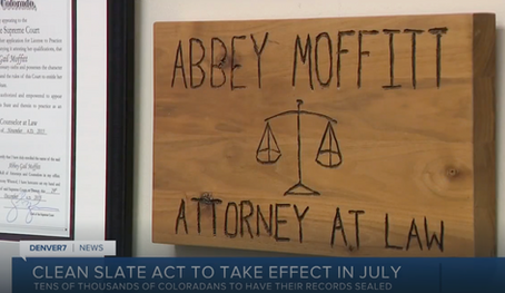 Abbey Moffitt featured on Denver 7 News discussing Record Sealing