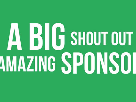 Large text: A Big Shout Out To Our Amazing Sponsors