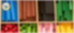 A colorful collection of base 10 wooden blocks in a wood organizer ready for use in Math or a classroom. Vivid blue, brown, black, red, green, pink colors are displayed