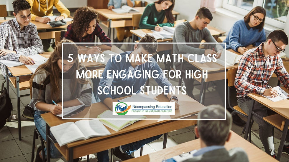 A classroom of high school students work at desks with books and paper.