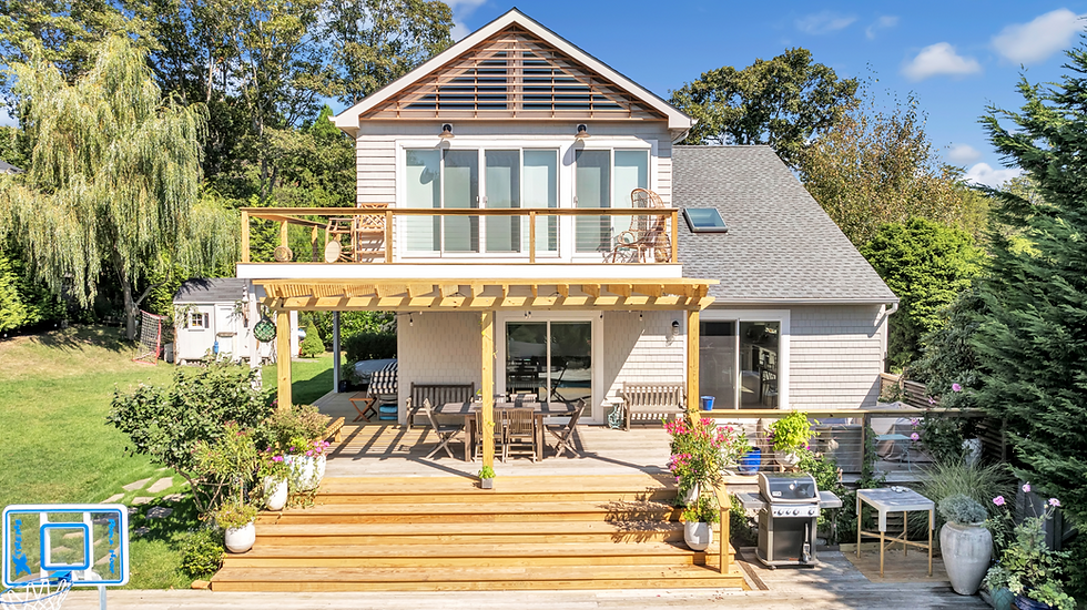 Rear view of custom features