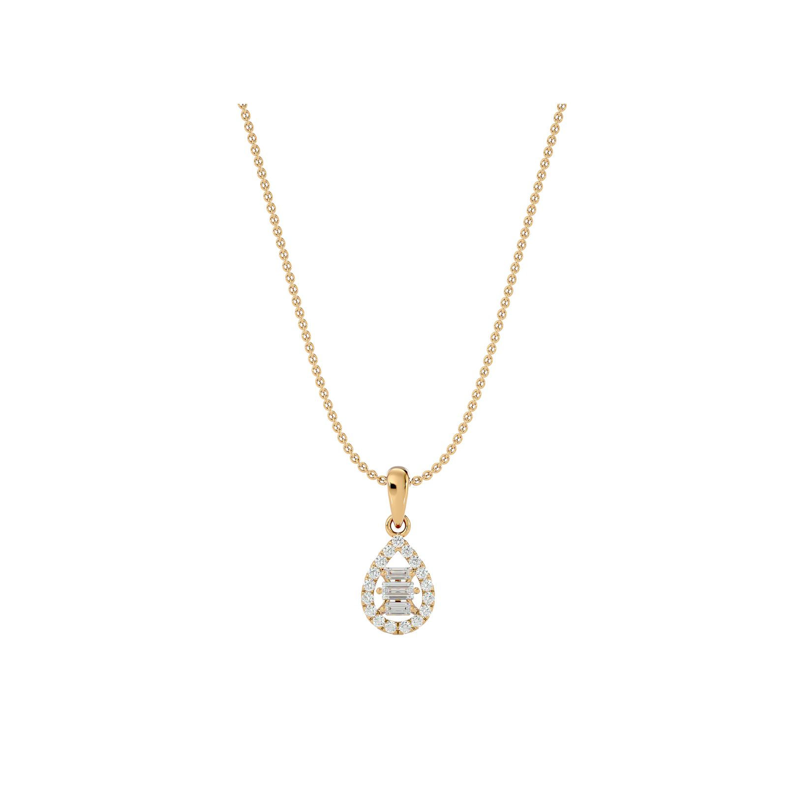 Pear Drop Diamond Necklace