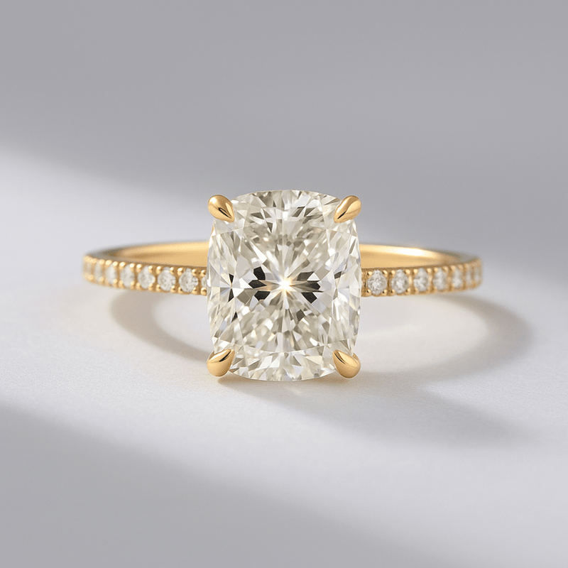 2-Carat Elongated Cushion Diamond Engagement Ring