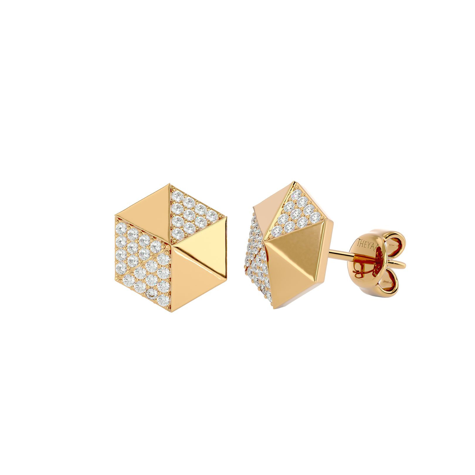 Honeycomb Diamond Earrings