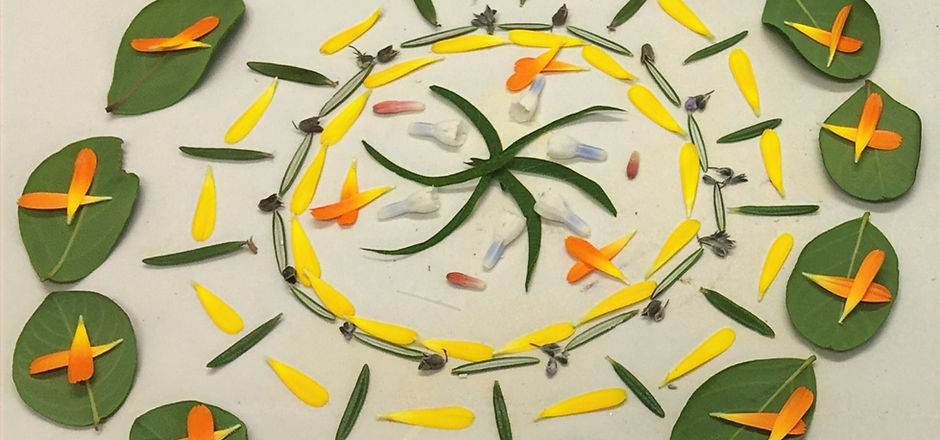 Artwork created using natural materials