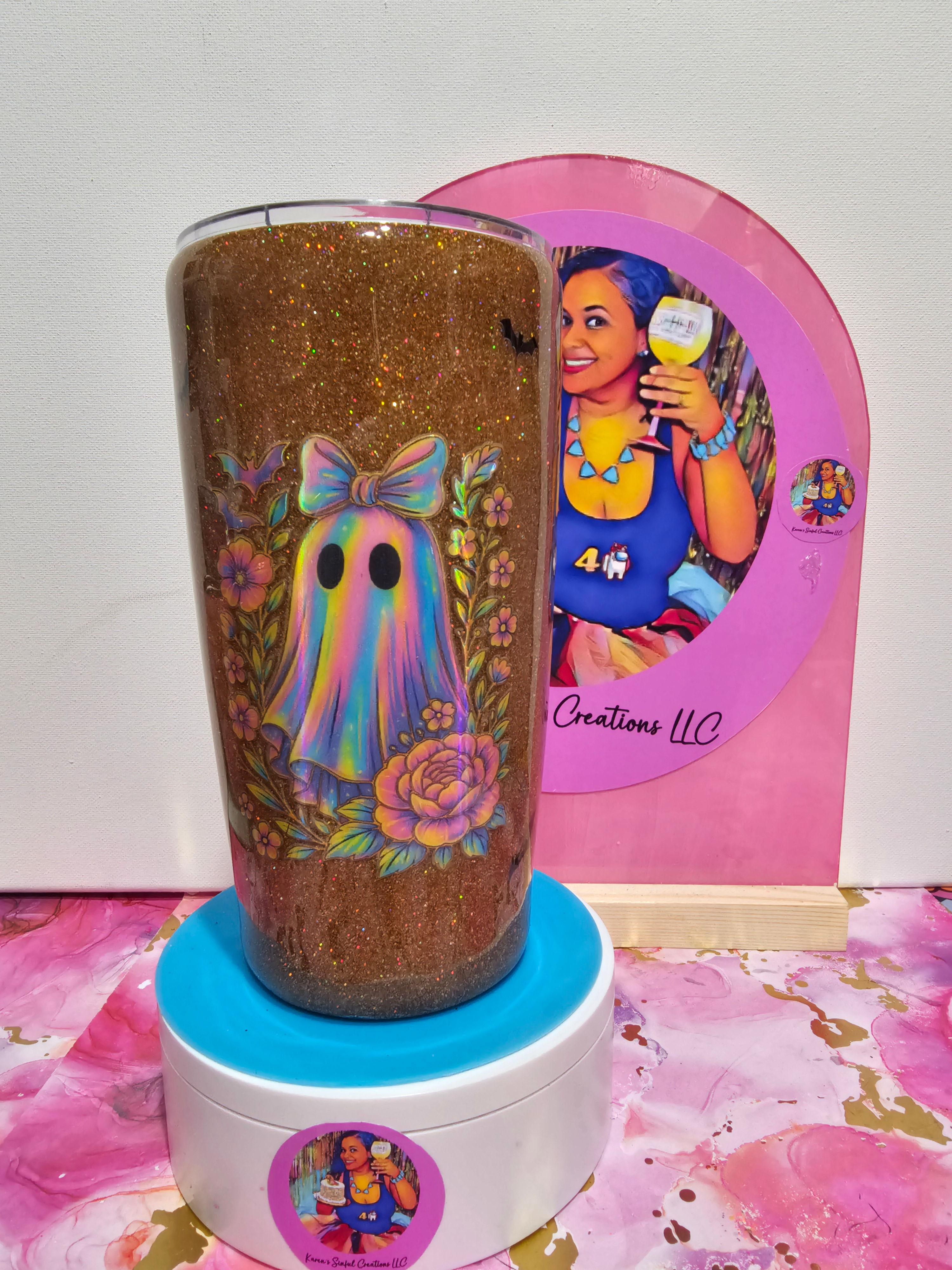 Holographic Fall 20 oz curve tumbler