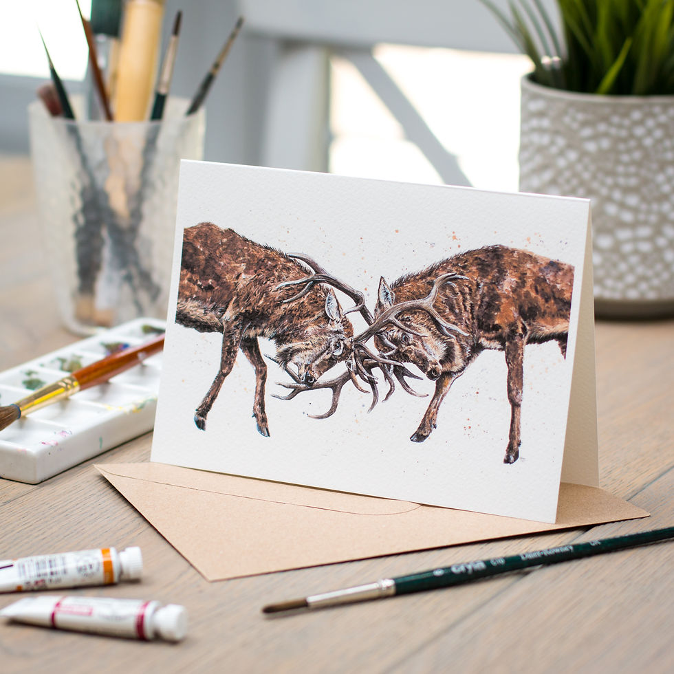 'Battle of Wills' Stag Card