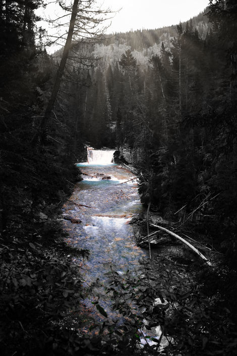Waterfall on way to Jasper 1