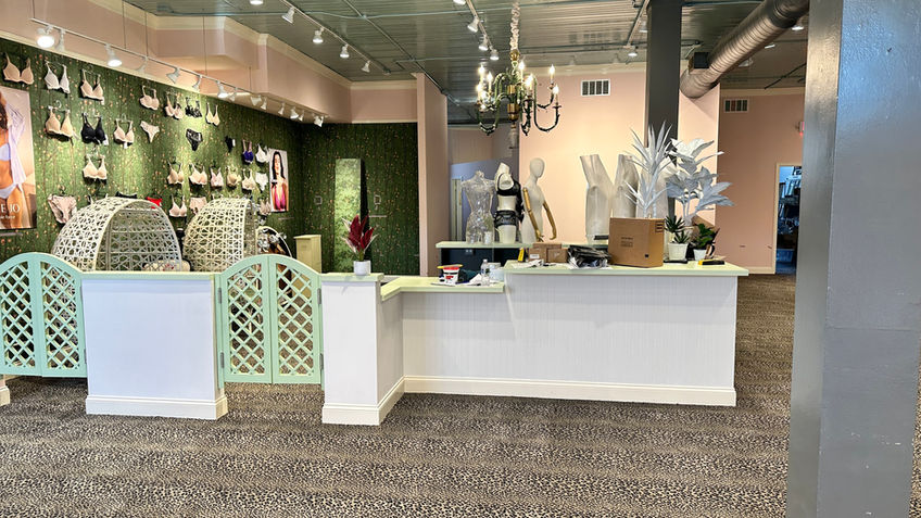 Elevated Retail Space Counter Desk Werner General Contracting Wilmette IL
