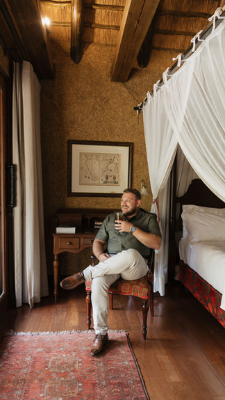 Groom getting ready at Zindoga Villa Jabulani Safari Lodge