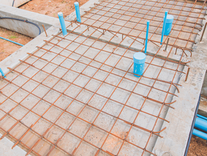 fondation de maison avec système de gestion des eaux pluviales