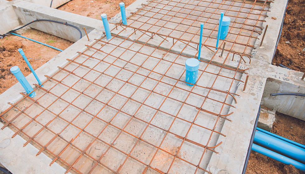 fondation de maison avec système de gestion des eaux pluviales