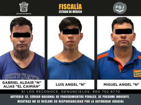 Aprehenden a "El Caimán" y dos sujetos mas por delito de extorsión