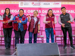Entrega GEM primera etapa de la red de agua potable de Los Reyes, La Paz