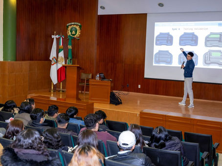 Anhuar López,egresado UAEMéx, responsable de componente para auto eléctrico