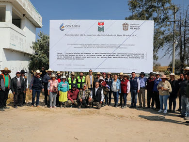 Nuevo canal de riego “El Diez” en el municipio de Aculco