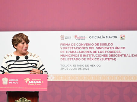 Gobernadora Delfina Gómez otorga aumento salarial y prestaciones a trabajadores del SUTEyM