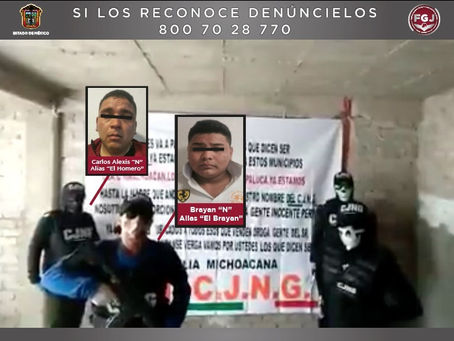 Detiene Fiscalía a célula de La Familia Michoacana implicada en 10 homicidios de la zona oriente