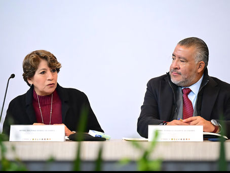 Gobernadora Delfina Gómez baja 38% robo de vehículos y 36% extorsión en EdoMéx