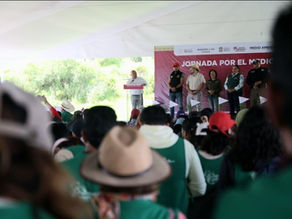 Raciel Pérez encabeza arranque de jornada por el medio ambiente para plantar árboles