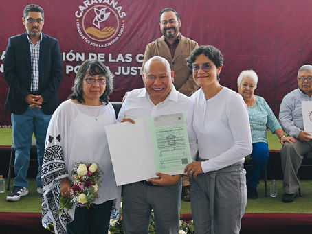 Encabeza Raciel Pérez boda comunitaria en Caravanas Itinerantes por la Justicia Social