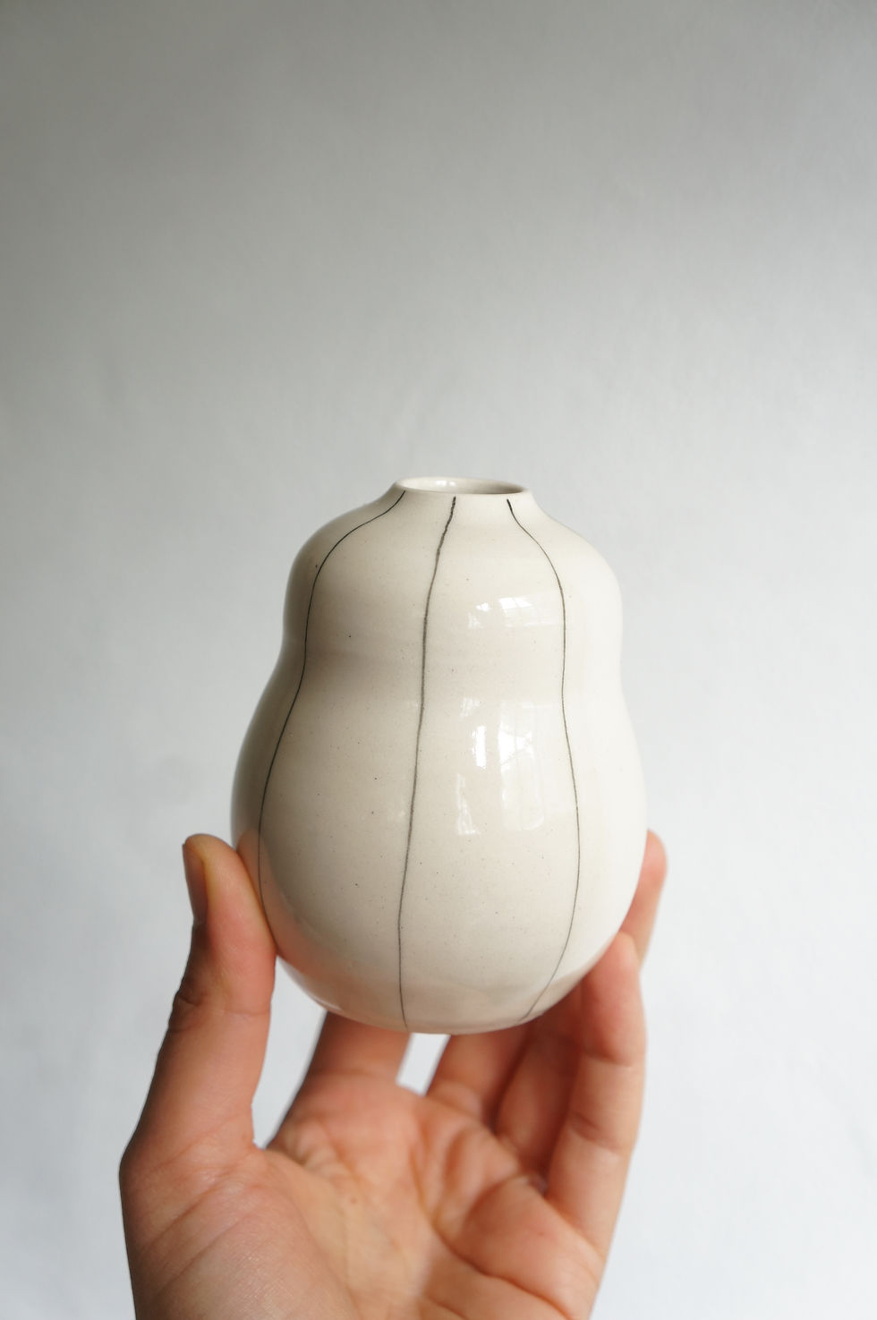 Thumbnail: Porcelain Stripe Bud Vase