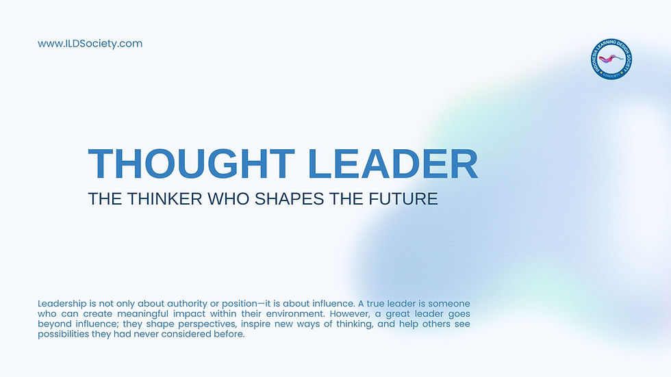 Thought Leader: The Thinker Who Shapes the Future