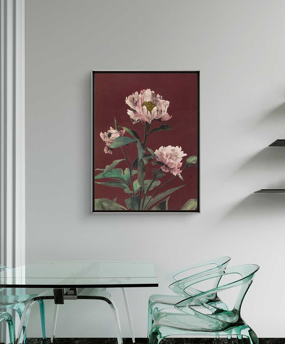 Thumbnail: Herbaceous Peony by Ogawa Kazumasa - Vintage Japanese Floral Print