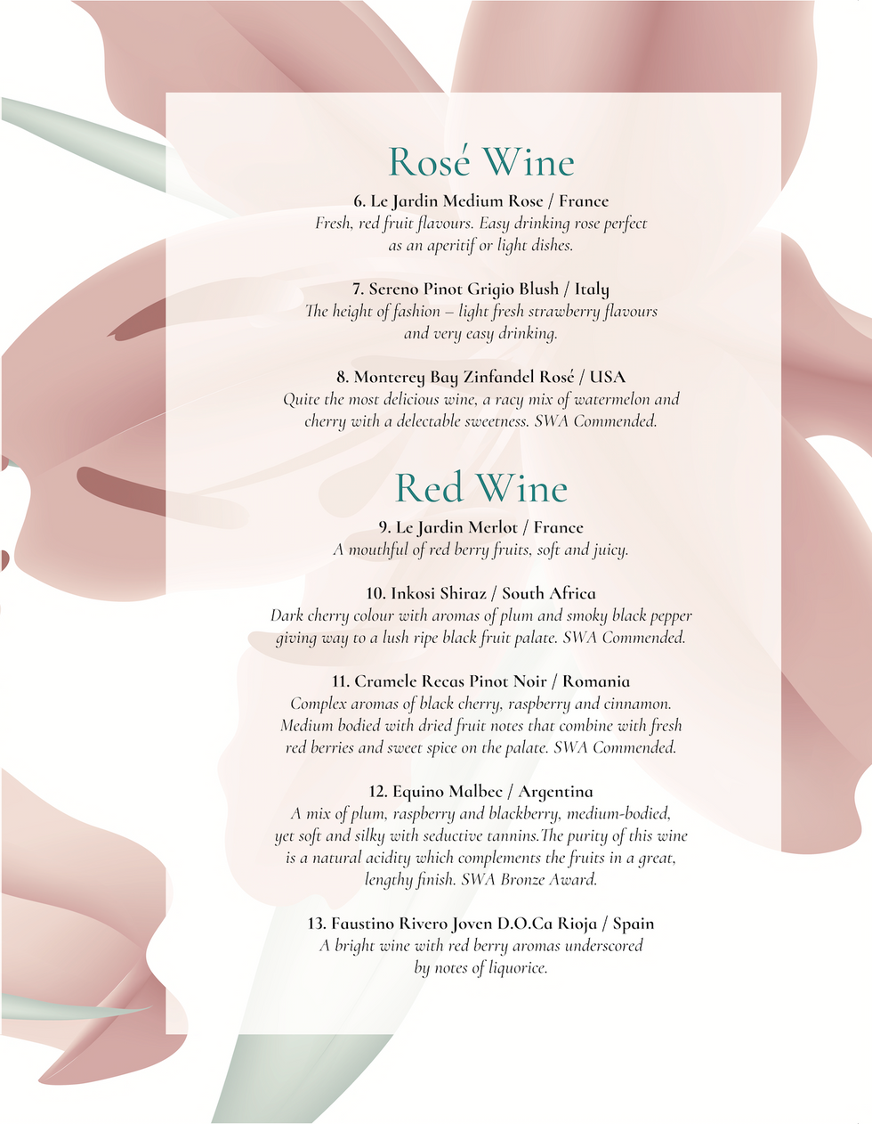 Carr Bank Wedding Wines