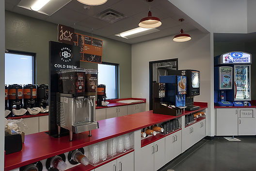 Swift Travel Center is located by the Flagstaff Pulliam Airport, with architecture done by local Northern AZ architecture fir