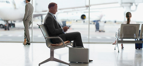 sitting in airport