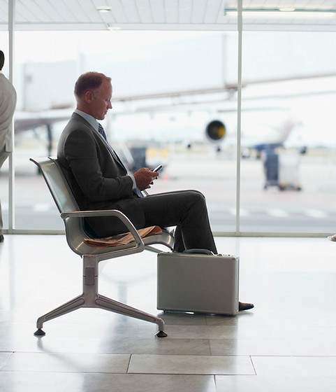 sitting in airport